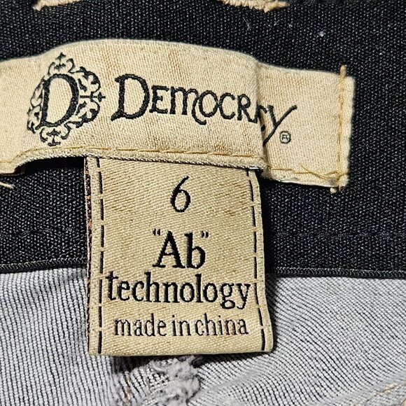 Democracy Ab Technology Jeans Womens Size 6 Skinny Mid Rise Gray Denim Pants - Picture 4 of 5